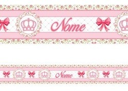 Faixa Personalizada Coroa Floral 1 Metros Com Nome