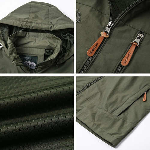 Chamarra Cortavientos E Impermeable Para Hombre