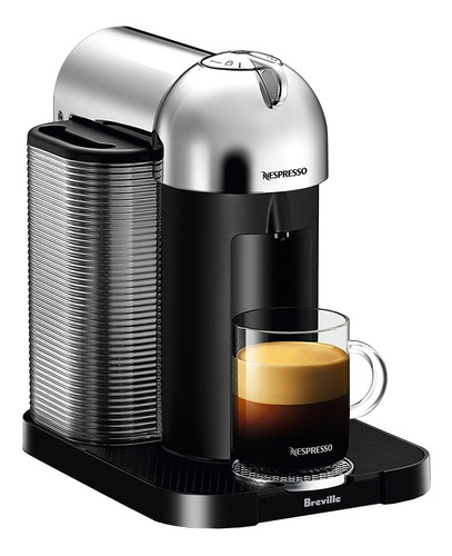 Cafetera Nespresso Breville VertuoPlus BNV250 automática chrome para cápsulas monodosis 110V