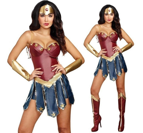 Disfraz De Wonder Woman Para Adultos, 6 Piezas