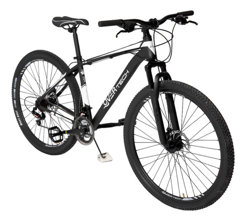 Bicicleta Mtb Overtech R29 Acero 21v Freno A Disco Pp Color Negro/Blanco/Blanco Tamaño del cuadro M