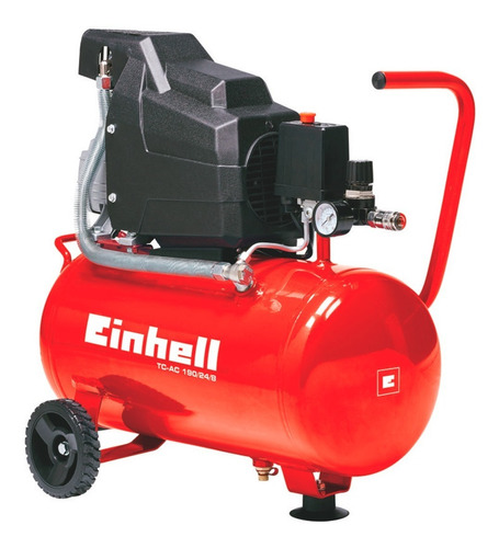 Compresor de aire eléctrico portátil Einhell TC-AC 190/24/8 24L 1100W 127V 60Hz rojo