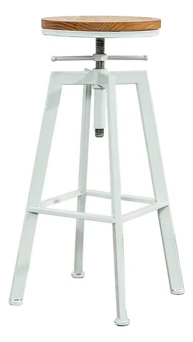 comprar Taburete Bar Ajustabl Juego 1 Silla Giratoria Respaldo Pub 3