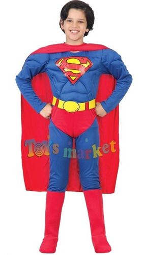 Disfraz De Superman Con Musculos Botas Y Capa Sulamericana