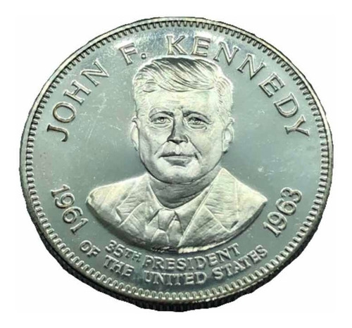 Wow Medalla De Plata John Kennedy 35avo Presidente Usa 33 Gr