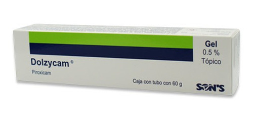 Dolzycam Piroxicam Gel 0.5% Tópico Tubo De 60g