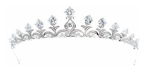 Diademas - Cristales Clásicos Cz Cubic Wedding Tiara Nupcial