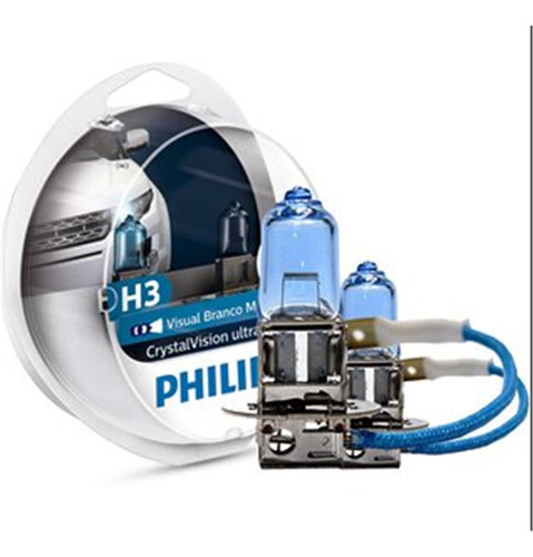 Lampadas Philips Cristal Vision Ultra H3 12v 55 Watts