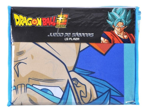 Juego De Sábanas Infantiles Microfibra 1.5 Pl Dragon Ball Z