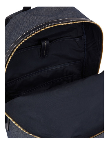 Mochila Tommy Hilfiger Urbano Th Monogarm Casual Azul Escolar - Color Azul Acero Diseño De La Tela Lisa