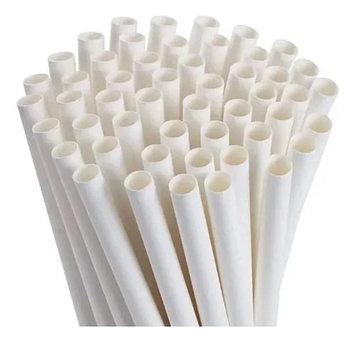 Canudo De Papel Billa Branco C 24 Unidades Caixa Kit 50