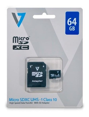 Memoria Micro Sd V7 64gb Clase 10