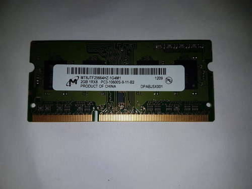 Memoria Micron Sdram 2gb Ddr3