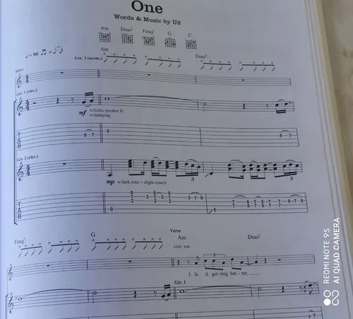 U2 18 Singles Book Tabs, Chords, Lyrics, Partitura Guitarra