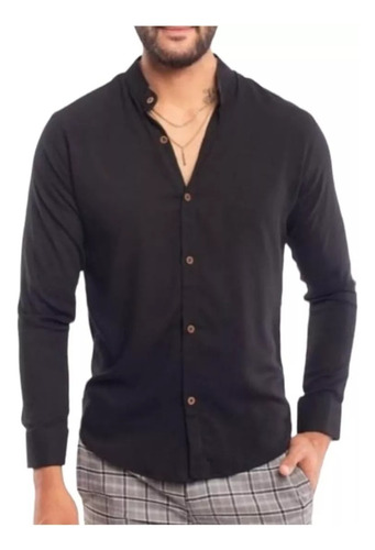 Camisa Para Hombre Cuello Neru - Mao - Chino | Algodon Lino