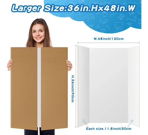 Trifold Poster Board Vints 36x48 Cm White For School Project