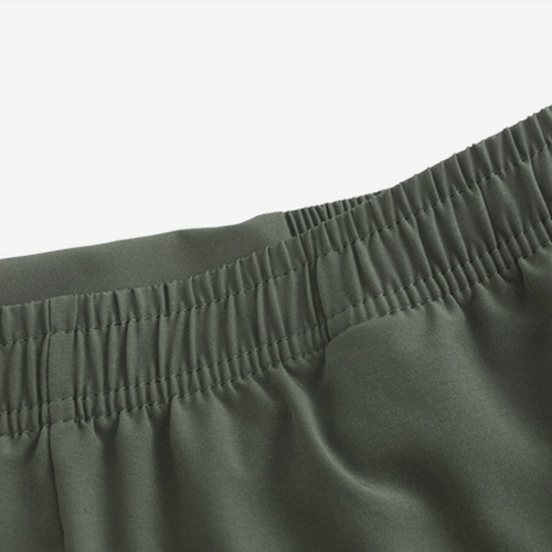 Pantalones Cortos De Cintura Media Con Bolsillos Laterales E