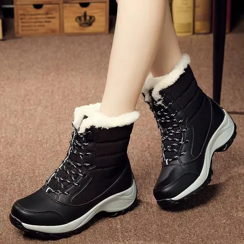 Bota Dama Forrada Corderito De Invierno Calidad