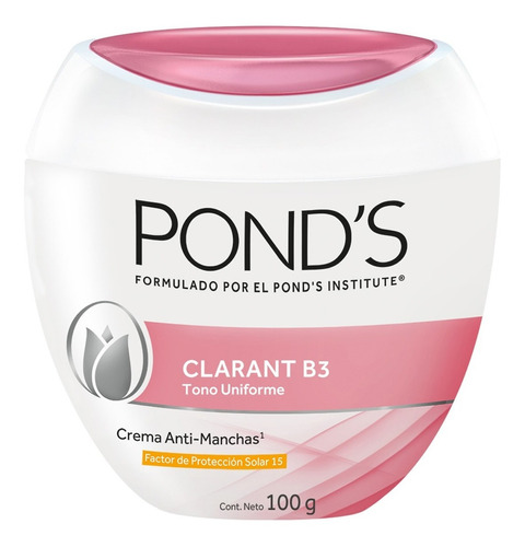 Crema Facial Pond's Clarant B3 Antimanchas Con Spf 15 100g Tipo de piel Mixta