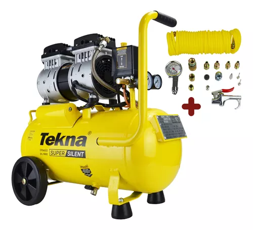 Compresor de aire eléctrico portátil Tekna Motocompressor Membrana  Diafragma Pintura Limpeza Compressor Ar Direto monofásico 20L 1.5hp 110V  amarillo