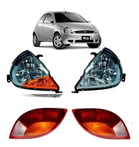 Ford Ka Optica Y Faros Traseros 97 98 Al 2007 Ambar Cristal