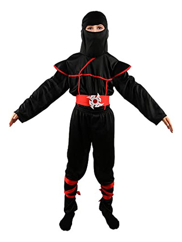 Klacston Ninja Trajes Para Niños Niña Halloween Negro Xlcln