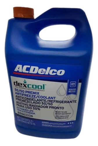 Refrigerante Naranja Acdelco Dexcoll 50/50