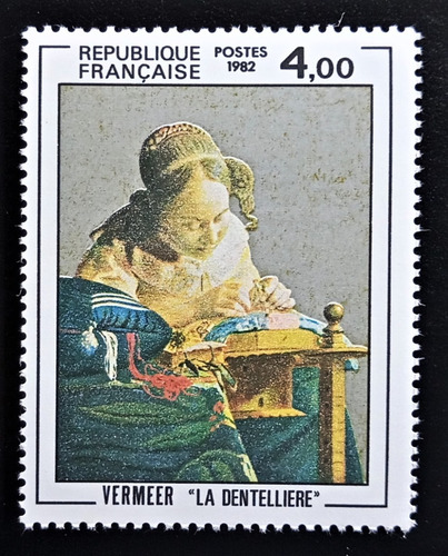 Francia Arte, Sello Yv 2231 Pintura Vermeer 1982 Mint L17393