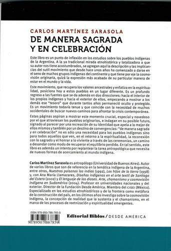 De Manera Sagrada Y En Celebración, Martínez Sarasola (bi)