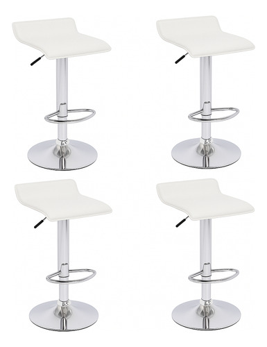 Pack 4 Sillas Piso Bar Altura Regulable Taburete