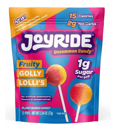 Paletas Joyride 1g De Azúcar Por Paleta Paquete De 12 Pop