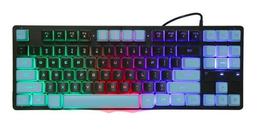 Teclado Con Cable Para Juegos, 87 Teclas, Diseño Ergonómico