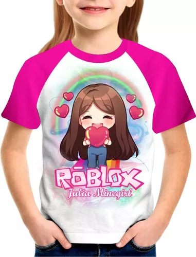 Camiseta Promoção Roblox Girls Infantil Rosa