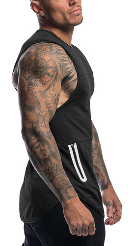 Imagen 4 de 10 de Polera Deportiva Hombre Gimnasio Con Cierre