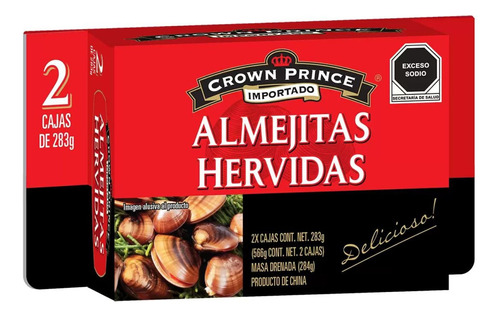 Almejitas Hervidas Crown Prince 2 Cajas De 283g