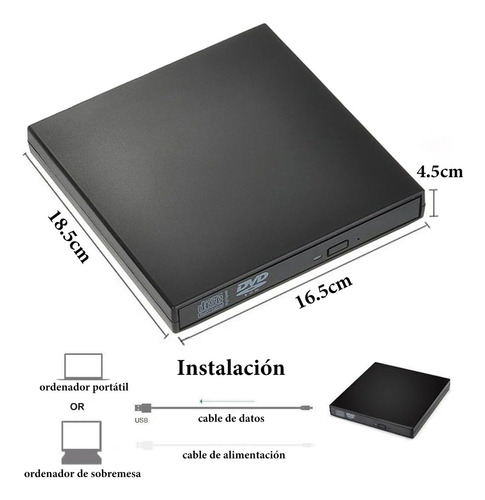 Unidade externa de CD e gravador USB e gravador portátil
