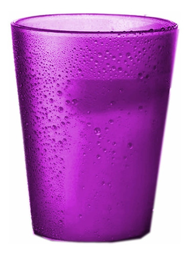 Vaso Acrilico Irrompible En Colores Traslúcidos Practi-k Violeta