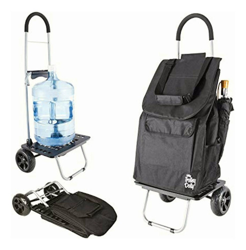 Dbest Products Bigger Trolley Dolly, Carrito Plegable Negro