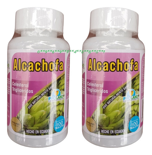 Alcachofa Natural 2 Frascos Promocion 200 Capsulas 