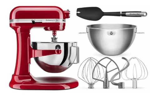 Batidora de pedestal KitchenAid Professional 5 Plus Series KP25 roja 60 Hz 120 V