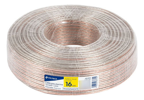 Rollo De 100 M Cable Polarizado Transparente P/bocina  46269