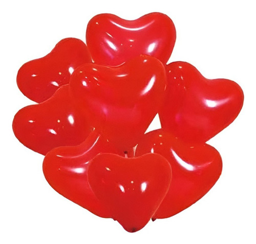  Pack 25 Globos De Corazon Globos De San Valentin Globo Rojo