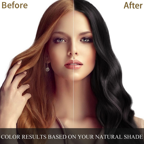 Ivnil Meidu Black Hair Dye Shampoo 3 En 1 Para Cobertura De