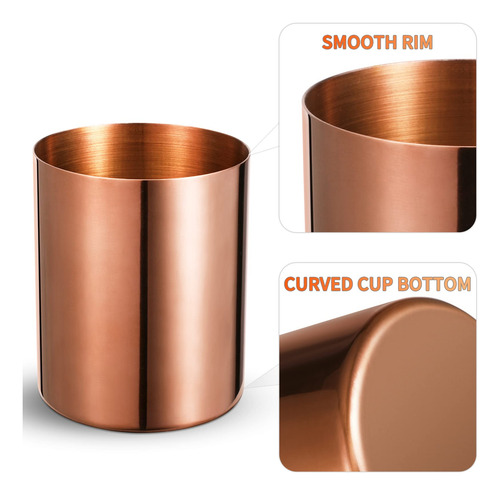 Portalápices De Oro Rosa Para Escritorio Taza De Lápiz De