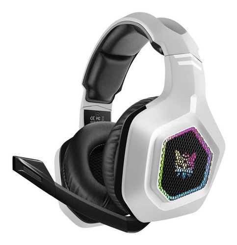 Fone Gamer Headset Profissional Onikuma K10 Rgb Branco