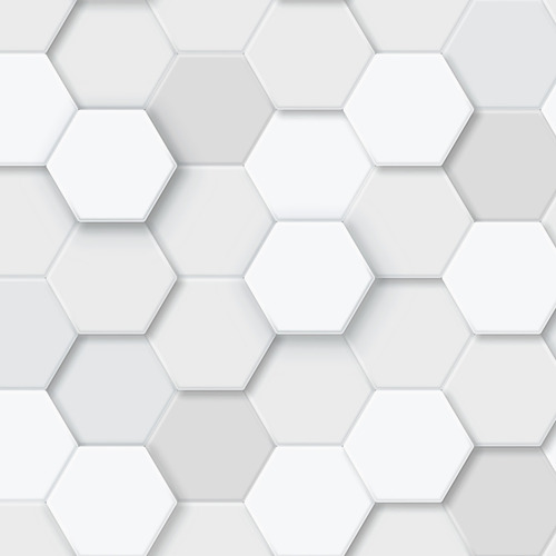 Imagem 1 de 2 de Papel De Parede Branco 3d Exágonos Geométrico 57x270cm