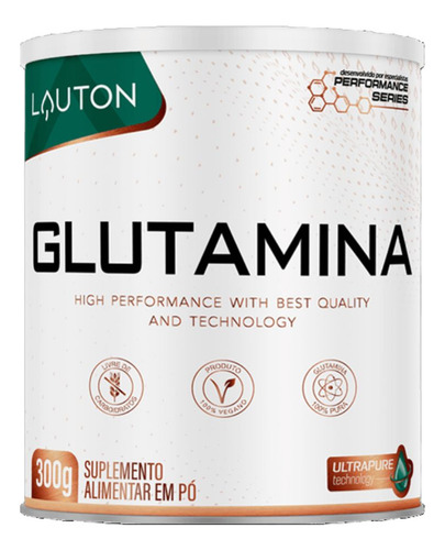 Kit 2x Glutamina Ultrapure Performance Series 300g - Lauton Sabor Sem Sabor