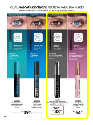 Máscara De Cílios Avon - Legendary Extension + No Limits