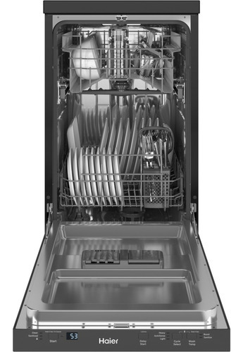 Lavavajillas Portátil 8 Servicios Inox Haier Hlv0845fs Color Plateado
