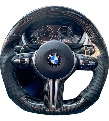 Volante Bmw Fibra De Carbono Led Racing F30 F20 F22